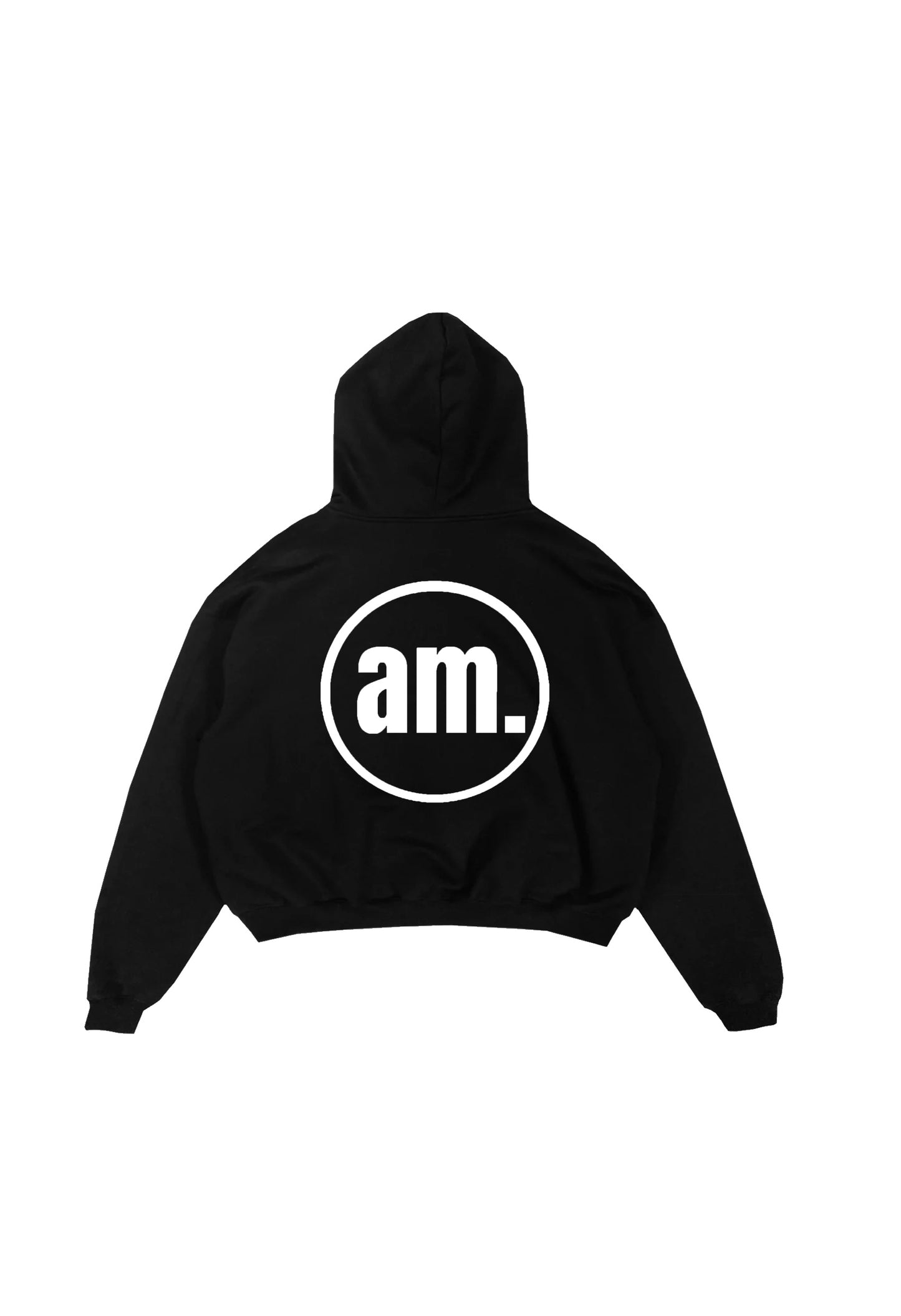 Black "am." Logo Hoodie